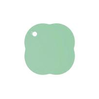 Silicone Flower Shaped Keychain Tag Durable Flexible Accessory for Bags Luggage and Backpacks with Smooth Surface žalia