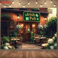 2D Leprechaun and Beer Background for Irish Celebrations and Events 47.2x31.5inch/120*80cm
