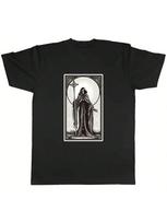 Skeleton Grim Reaper unisex T-Shirt Death Afterlife Dark Tee Gift S įvairiaspalvis