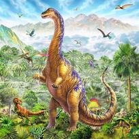 Visas 5D „Pasidaryk pats“ deimantinė tapyba Komiksų dinozauras Deimantinė siuvinėjimo kryželiu namų dekoracija Rankų darbo dovana 25x25cm