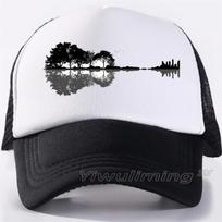 Acoustic Guitar Trucks Youth Mesh Hats Baseball Trucker Cap Dad Hat Summer Baseball Cap Net Hat Cap Truck Driver Cap Breathable Adjustable gray