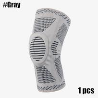 1PCS Sport Compression Knee Pad Patella Protector Silicone Spring Knee Support Brace Basketball Cycling Running Football Kneepad M