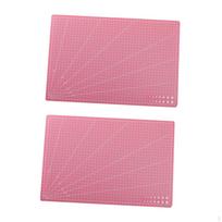 2Pcs Cutting Mats Cut Boards 18 x12  A3 Adults Gridded Sewing Pad for Crafting Crafts Quilting rožinė