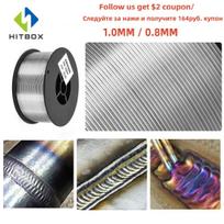 Hitbox MIG suvirintojo vielos srautas 0,5/0,8 / 0,9/1,0 mm 1KG, skirtas lituoti Suvirinimo be dujų suvirinimo aparato laidai Geležinis plienas Eksploatacinės medžiagos E71T-GS Acc 1.0mm 1KG