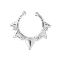 C-type Non-punching Fake Nose Ring Real Gold Electroplated Nose Stud Punk Puncture Jewelry