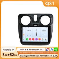 Ossuret Navigacijos GPS Android galvos vienetas Renault Dokker/Lodgy Dacia 2012-2021 m. Snapdragon AI automobilio radijas Multimedia grotuvas Android Auto Carplay QS1 8Core 3G 32G