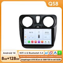 Ossuret Navigacijos GPS Android galvos vienetas Renault Dokker/Lodgy Dacia 2012-2021 m. Snapdragon AI automobilio radijas Multimedia grotuvas Android Auto Carplay QS8 8Core 8G 128G
