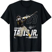Fernando Tatis Jr San Diego Baseball T-Shirt for Men Black Cotton Short Sleeve Tee with Dynamic Print Casual Comfortable Summer S