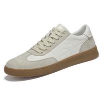 Fashion Genuine Leather Men's Casual Shoes Breathable Tenis Masculino Summer Man Sneakers Classic Skateboard Footwear Trainers 38 balta