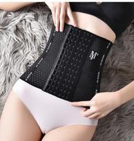 Women's Breathable Postpartum Waist Trainer: Tummy Wrap & Abdomen Shaper XXL juoda