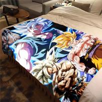 1 vnt. „Dragon Ball Z“ spausdinimo flanelės pledas, aukštos kokybės, visų sezonų, namų dekoras, šiluma ir komfortas, puikiai tinka Kalėdų dovanoms 80cm x 120cm