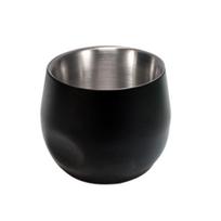 Leeseph Patvarus Kavos Puodelis Espresso Puodelis, Dvigubos Izoliacijos Stori Nerūdijančio Plieno Puodeliai 150ml 200ml Virtuvės Aksesuarai 200ml juoda