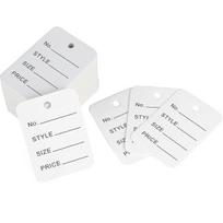 1000Pcs White Clothing Price Tags, Clothes Size Tags with Box Set, Small Paper Labels Making Writable Merchandise Hang Tags for Product, Store, Retail