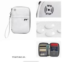 Fashion Polyester Card Case Zipper Large Capacity RFID Card Holder Waterproof Travel Coin Purse Unisex