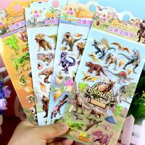 Cool 4Pcs Dinosaur Bubble 3D Stickers Decals Fridge Laptop Water Bottle Diary Phone Travel Luggage Decoration Sticker Party Gift