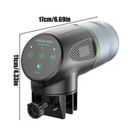 Automatic Fish Feeder For Aquarium 360 Degree Rotation Pond Container With Timer 200ml Aquarium Automatic Fish Feeder For Pond pilka spalva
