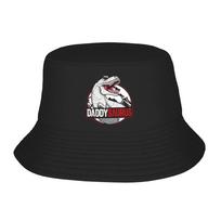 Daddy Saurus TRex Matching Bucket Hat Spring Dinosaur Daddy Saurus FisherUnisex Hats Unisex Foldable Vacation Caps Sunscreen Hats One Size