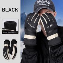 Card Holder Snowboard Gloves Thicken  Gloves  Outdooor Black Men
