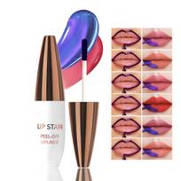 LIANGNISHI Peel-Off Lip Stain Lip Gloss, Peel-Off Lip Liner Stain, Liquid Lipstick, Fade-Resistant, Easy to Apply, Suitable for Beginners, 24-Hour