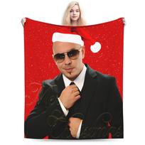 Mr Worldwide Pitbull Singer Blanket Velvet Decoration Dollar Live Laugh Love Thin Throw Blanket for Bedding Bedroom Bedspread 100x150cm