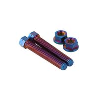 Funparts Universal M8 Screws Hexagon Head Screws Flange Nut Titanium Alloy For KTM Honda YAMAHA Motorcycles Accessories