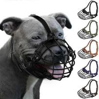 amstaff xx model metal basket muzzle for pitbull large dogs