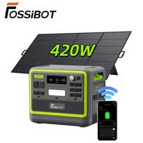 FOSSiBOT F2400 Solar Generator with 420W Solar Panel - 2048 Wh LiFePO4 Portable Power Station - 3 Output AC 2400 W - Camping/APP/RV