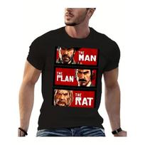 Men's RDR 1 & 2 Video Game T-Shirt - The for Man The Van The Rat Retro Graphic Tee, 180g Mesh Design, Loose Fit Short Sleeve Crew Neck Casual Shirt S juoda