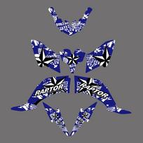 For Yamaha Raptor 250 YFM250 2008-2024 2023 ATV Motorcycle Fairing Graphics Background Decal Stickers Customize Decoration