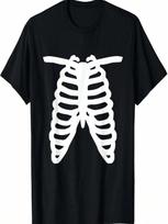 Skeleton Rib Cage Halloween Scary Skeleton Costume Gift T-Shirt S įvairiaspalvis