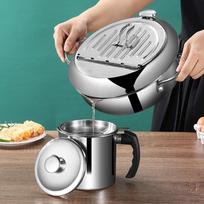 Practical-Frying Pans 304 Stainless Steel Pot Japanese Deep Fryer Kitchen Deep Frying Pot Temperature Control Without Oil Cookwa NONE sidabras