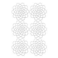 Practical-Flower Arrangement Holder Flower Frog Metal Flower Insert Lid Flower Grid Wire Flower Arranging Tool (6 Inch) 6Piece