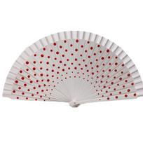 Dots Pattern Flamenco Spanish Folding Fan Wood Handle Dancing Fan Practical Decorative Fan  Summer Style M
