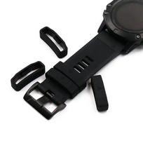 Silicone Bezel Watch Strap for Garmin Fenix 5/5S/5X/235/3/3HR Cycle Activity Accessories. For X5 Black 22mm