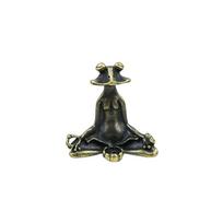 Retro Copperware Incense Socket Zen Frog Ornaments Solid Pure Copper Frog Tea Pet Incense Holder Ornaments bronza