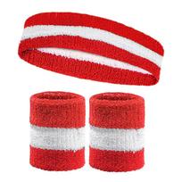 High Elastic Rainbow Sweatband Set: Wristband, Headband & Hair Tie