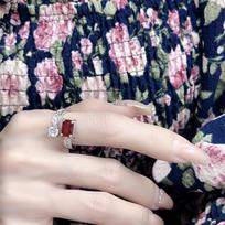 Pigeon Blood Red Ruby Ring – Exquisite High-End Light Luxury Corundum Jewelry Adjustable