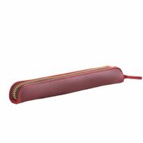 Retro Pen Bag Zipper Tablet Pen Holder Functional Pencil Case  Student raudona