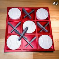 Sports Theme Tic Tac Toe Golf Baseball Football Tic Tac Toe Family Party Board Game With Lid Travel Game Beach Game Table Decor A3