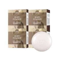 Happy Bath Original Collection Bar Soap Baby Powder 90g*4Pcs/8Pcs 4Pcs