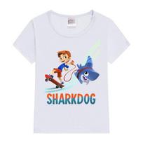 sharkdog Vaikų marškinėliai Animacinių filmų marškinėliai Vaikams trumpomis rankovėmis Grafiniai Rožiniai Viršutiniai drabužiai Marškinėliai Marškinėliai 2024 Vasaros Nauja Mada Vaikų marškinėliai 110
