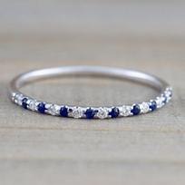 Natural Blue Sapphire Ring with Red Ruby Gemstone Dainty Pinky Ring Unique Gift Idea 5