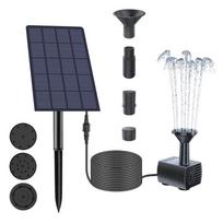 Ground Insertion Fountain DC 4.5-10V Solar Fountain Pump 150/180L/h Ground Split Insert Fountain 1.5/2.5W for Yard Square Pool