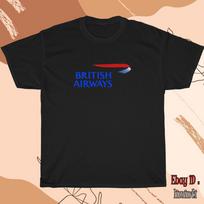 Naujas British Airways logotipas Vyriški juodi/pilki/balti/tamsiai mėlyni marškinėliai Siunčiama iš JAV Unisex marškinėliai S