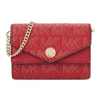 Michael Kors Classic Monogram Logo Flap Envelope Bag Women Shoulder Bag Red 35H0G1VC1I-646 Basic Set (Bag+Dust Bag)