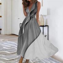 Women's Long Dress Maxi Dress Casual Dress Swing Dress A Line Dress Floral Fashion Streetwear Outdoor Daily Date Print Sleeveless V Neck Dress XXL