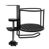 Metal Cup Holder with C-Clamp Adjustable Desk Mount Fits Mugs Bottles Cans Heavy-Duty Rust-Proof Drink Caddy for Boats RVs Offices 1pc