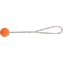 Trixie Aqua žaislas – plūduriuojantis guminis kamuoliukas ant virvės (⌀4,5 cm, virvės ilgis 35 cm) | 0TR181_33481 | 4011905334813