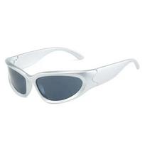 New Sports Steampunk Year 2000 Style Sun Glasses Woman Punk Goggle Sun Glasses Man Silver Mirror Sun Shades Stylish UV 400 Protection Eye Wear