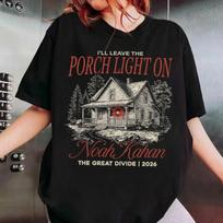 Harajuku Tops Vintage Y2k T Shirts Porchlight Noah Kahan TShirt Casual Loose Sweatshirt Summer Print O Neck TShirts Unisex S